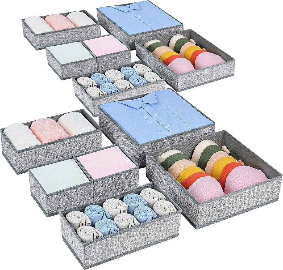 Unyqoos Opvouwbare Kast- en Lade-Organizer Set voor Georganiseerde Opslag