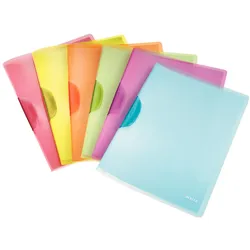 Leitz, Mappe, Klemmhefter ColorClip Rainbow, DIN A4, PP, 1 Stück assortiert (A4, 1x)