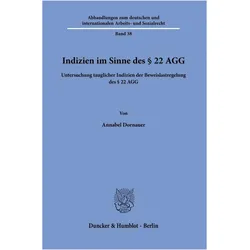 Dornauer:Indizien im Sinne des § 22 AGG, Fachbücher von Annabel Dornauer