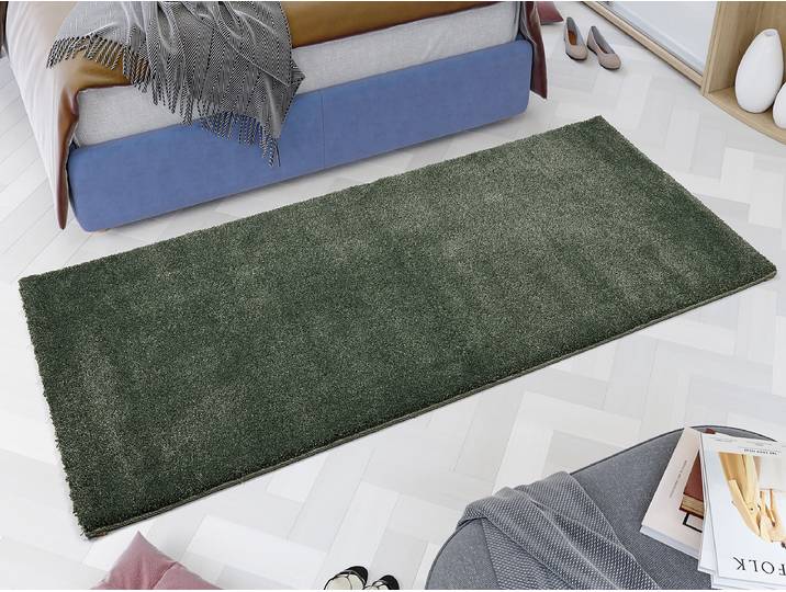 home24 Loper Moss Mono 80 x 250cm groen/groen