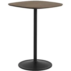 Muuto Soft Cafe Bar-/Tresentisch, 70 x 70 cm, eiche dunkel geölt / schwarz