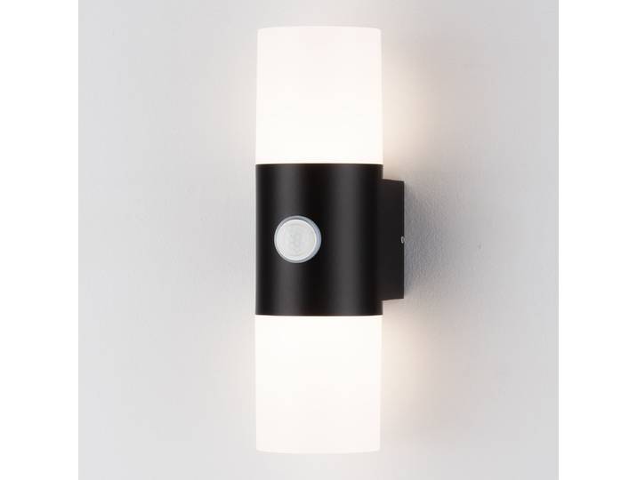 Applique LED avec détecteur Ø 12cm Noir