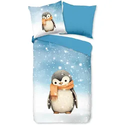 Traumschlaf, Bettwäsche, Pinguin (Bettwäsche Set, 135x200 cm, 80x80 cm)