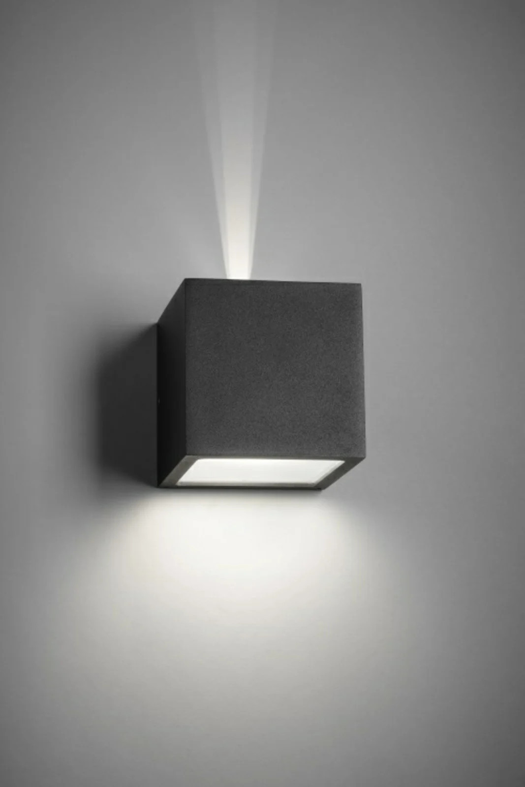 Light Point Cube LED buiten wandlamp zwart aluminium up/down 3000K