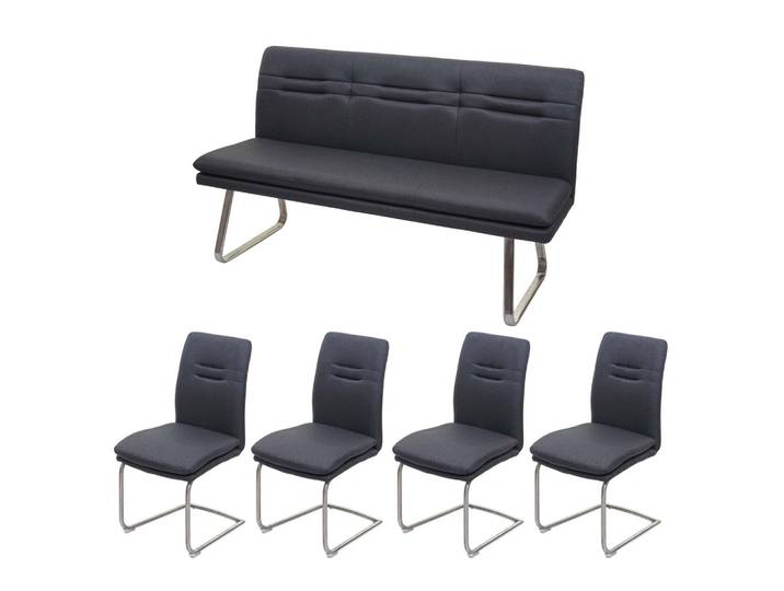 ESSZIMMER-SET Anthrazit 5er-Set