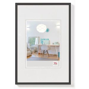 walther-design Bilderrahmen New Lifestyle KV050B, 40 x 50 cm, Echtglas, Kunststoffrahmen, schwarz