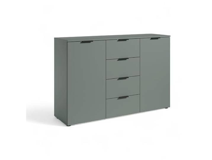 LINZ Kommode in Salbei - Modernes Sideboard mit viel Stauraum - 135 x 90 x 40 cm (B/H/T)