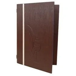 DECOR SERVICE Speisekarte "Elegance", A5, braun, 8 Seiten, 1 Stk.