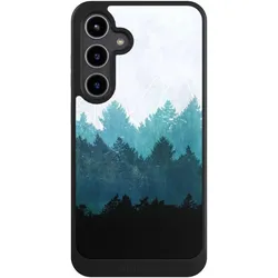 Nivocase Hülle für Samsung Galaxy S24+ Handyhülle NIVOcore Case Schwarz Abstrakt Baum Wald (Samsung Galaxy S24+), Smartphone Hülle, Schwarz