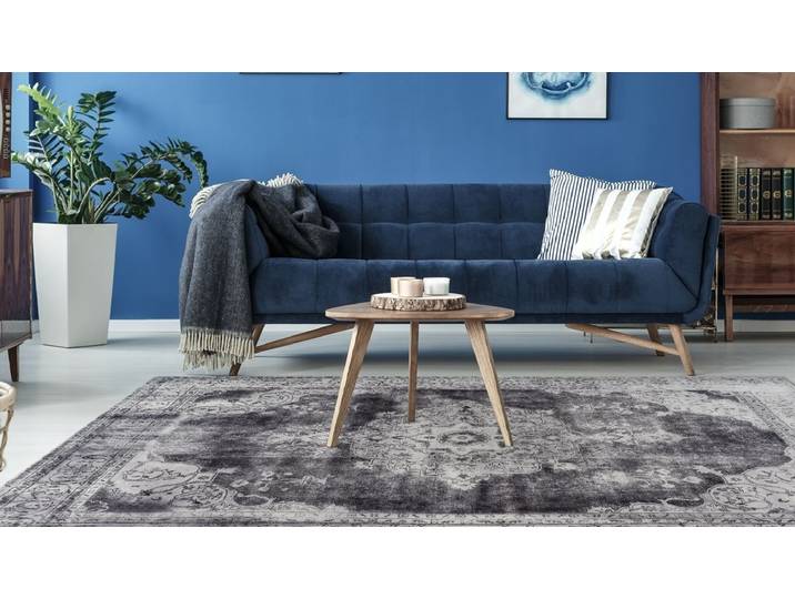 Teppich ARTE ESPINA Vintage 8400 , grau (hellgrau), B:200cm H:9mm L:290cm, Kunstfaser, Teppiche, Teppich, Vintage Design, Wohnzimmer