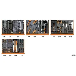 BETA, Werkzeugkoffer, 059041203 Gereedschapset 146-Delig in voorgevormde ABS inlegbakken
