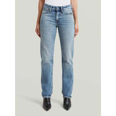 5-Pocket-Jeans G-STAR "G-STAR Lennoxx Slim Straight Jeans", Damen, Gr. 27, Länge 28, blau (vintage seaside), Obermaterial: 100% Baumwolle, Jeans 5-Pocket-Jeans