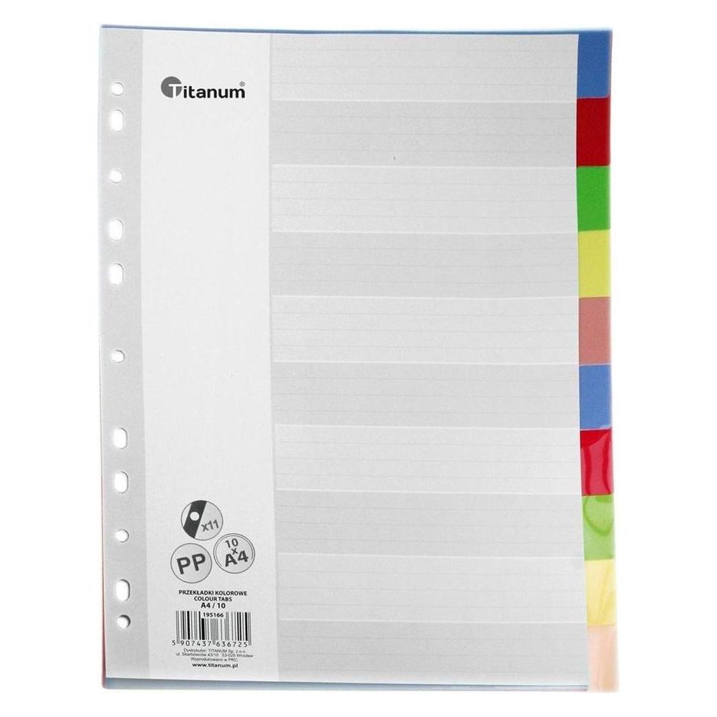 Titanum A4-Trennblätter, 10 Farben (47591614)