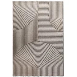 Designteppich Kasansui 240 x 340 cm Mischgewebe Silber
