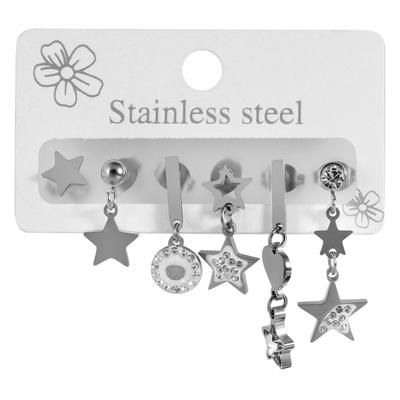 Paar Ohrstecker ADELIA´S "Damen Ohrstecker aus Edelstahl", silber, Ohrringe, Damen, Damen, Edelstahl