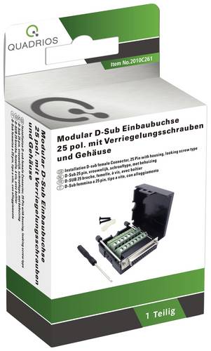 Quadrios 2010C261 D-SUB Buchse Polzahl: 25 Schrauben 1 Set