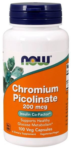 Now Picolinato de Crómio 200mcg 100caps