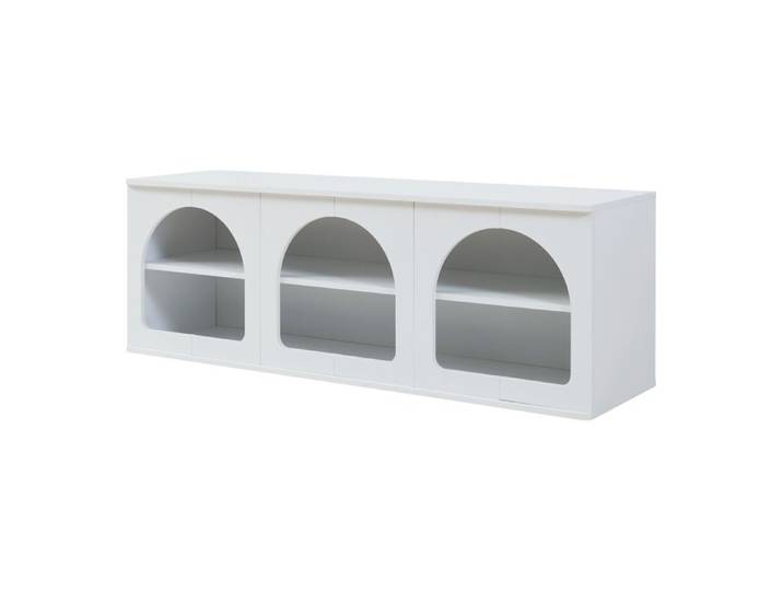 Meuble TV Trorhun 140 x 38 x 48 cm blanc