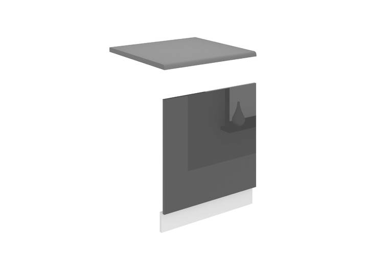 Belini panneau frontal pour lave-vaisselle PO. Façade pour lave-vaisselle largeur 60 cm. Façade pour lave-vaisselle sans poignée\, argent brillant