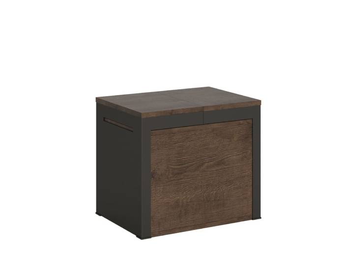 Banc extensible effet bois noyer 55x40/305 cm