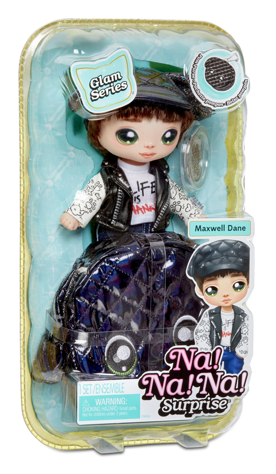 MGA Na! Na! Na! Surprise 2-in-1 Poppendoll Glam Series Maxwell Dane Mini-poppetje Man Meisje Meerdere kleuren
