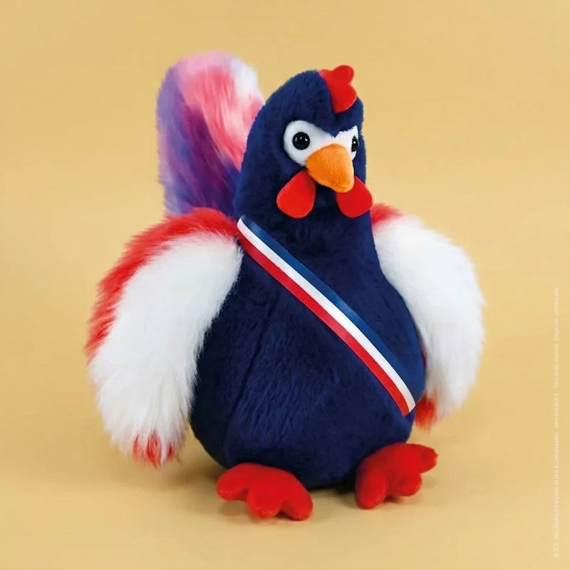 Peluche Coq Fabrication française - Maïlou Tradition