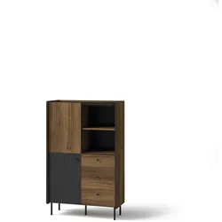 BÜCHERREGAL KREON 88,2/140,1/40 cm Wohnzimmerregal Hochschrank Regal Braun