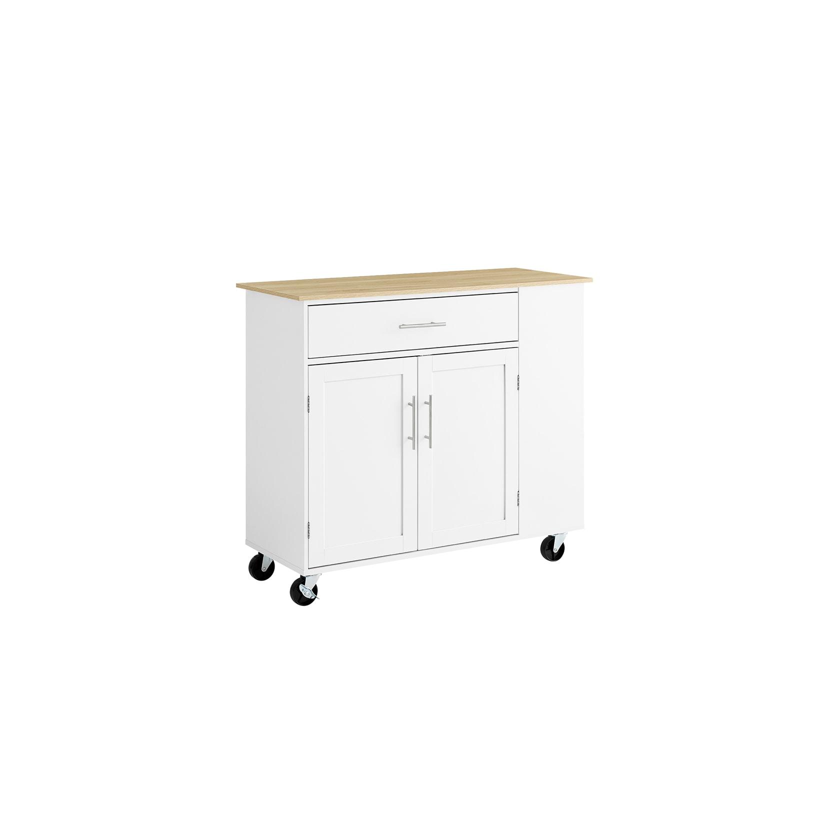 SoBuy Kücheninsel mit 1 Schublade Weiß 99x40x85cm Modern
