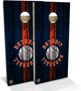 Skip's Garage Detroit Baseball Outdoor Cornhole Board Set