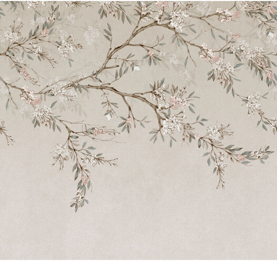 Superfresco Easy Blossom Trail Print To Order Fixed Size 2.8m x 3m Mural Beige 300cm L