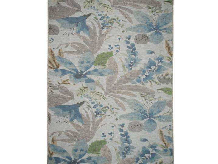 Tapis intérieur extérieur fleurs bleu multicolore 123x180