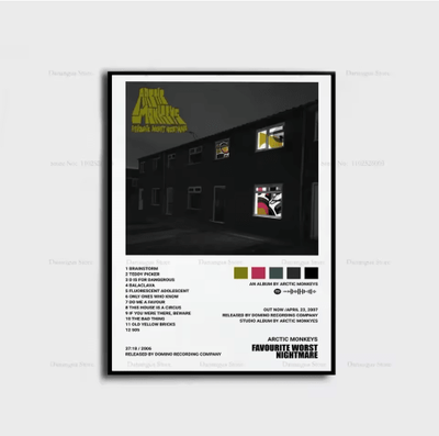 Inspire Picks Arctic Monkeys Album Cover Poster Indie Rock Canvas Wall Art For Music Lovers 4 40x50cm No Frame