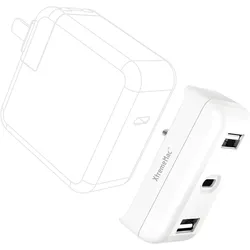 XtremeMac Type-C Adapter für Ladegerät (USB-C, 2 Ports), Dockingstation + USB Hub, Weiss