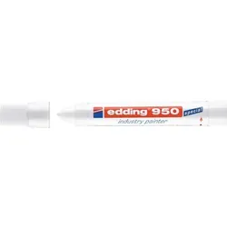 edding Industrie-Pastenmarker 950 weiß Strich-B. 10 mm Rundspitze - 4-950049