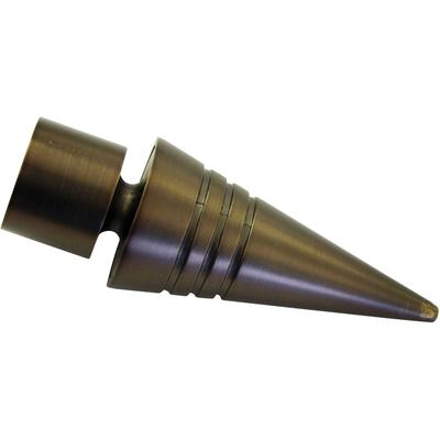 Gardinenstangen-Endstück GARDINIA "Spitze", braun (bronzefarben), 2 Stk., Gardinenstangenendstücke, Gardinenstangen-Endstück, Serie Einzelprogramm Chicago Ø 20 mm