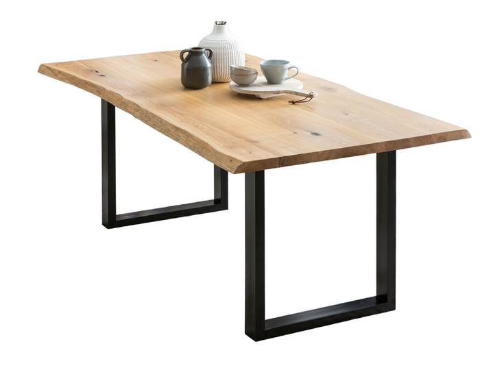 Esstisch, Massivholz Eiche, 240×100 cm, 75 cm Höhe, Klassisch & Skandinavisch