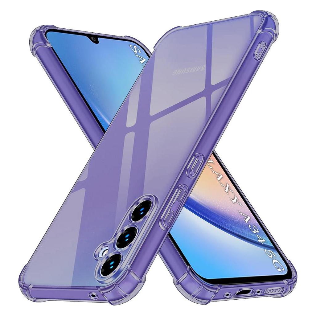 Techsuit - Shockproof Clear Silicone - Samsung Galaxy A34 5G - Smoke Black (Samsung Galaxy A34 5G) (59432797)