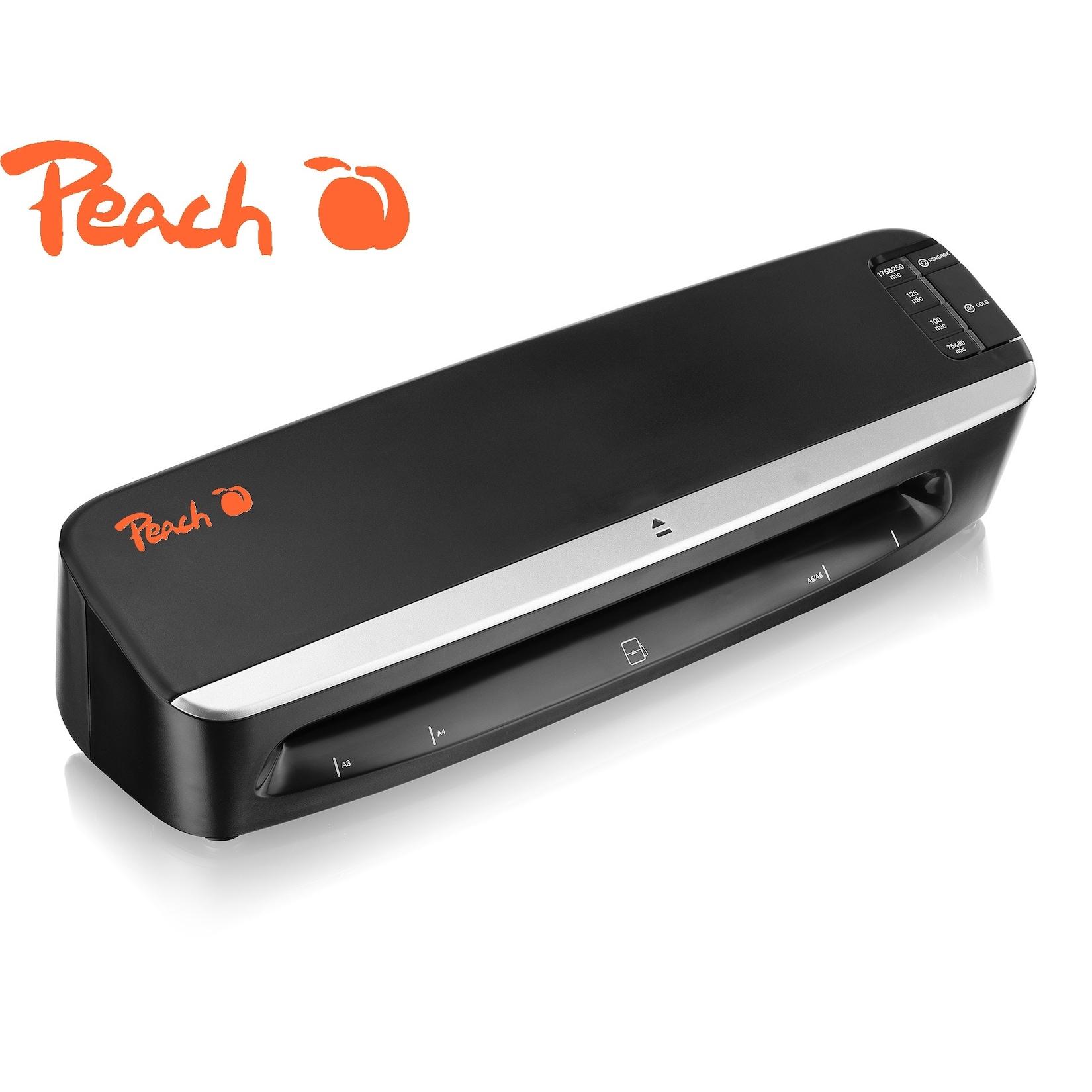 Peach Laminator TopSpeed A3, inkl Starterpaket Schnell startklar nur 60 Sek statt 3-5 Min. laminiert bis zu 4 Folien/min. PL818