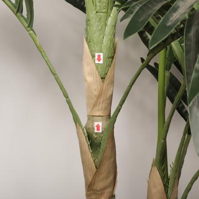 Lush Black Pot Golden Cane Palm - Lifelike Tropical Faux Plant for Indoor & Outdoor Spaces