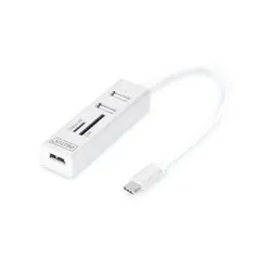 DIGITUS OTG USB 2.0 Type-C 3-Port Hub mit Kartenleser