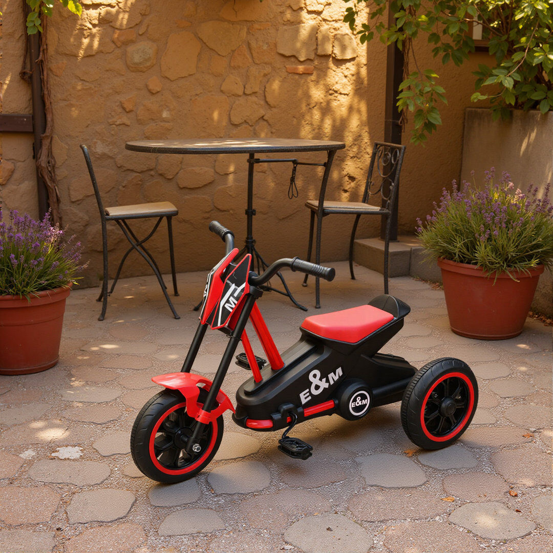 HOMCOM AIYAPLAY Kids Tricycle Baby Trike, 3 Wheel Toddler Balance Bike Red