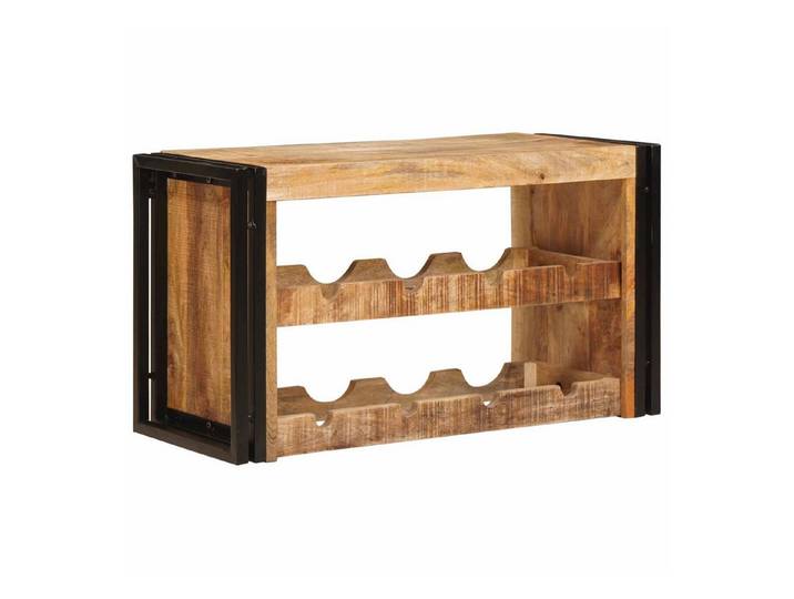 vidaXL Weinregal Weinregal Braun 80 x 45 x 33 cm Massives grobes holz, 1-tlg.