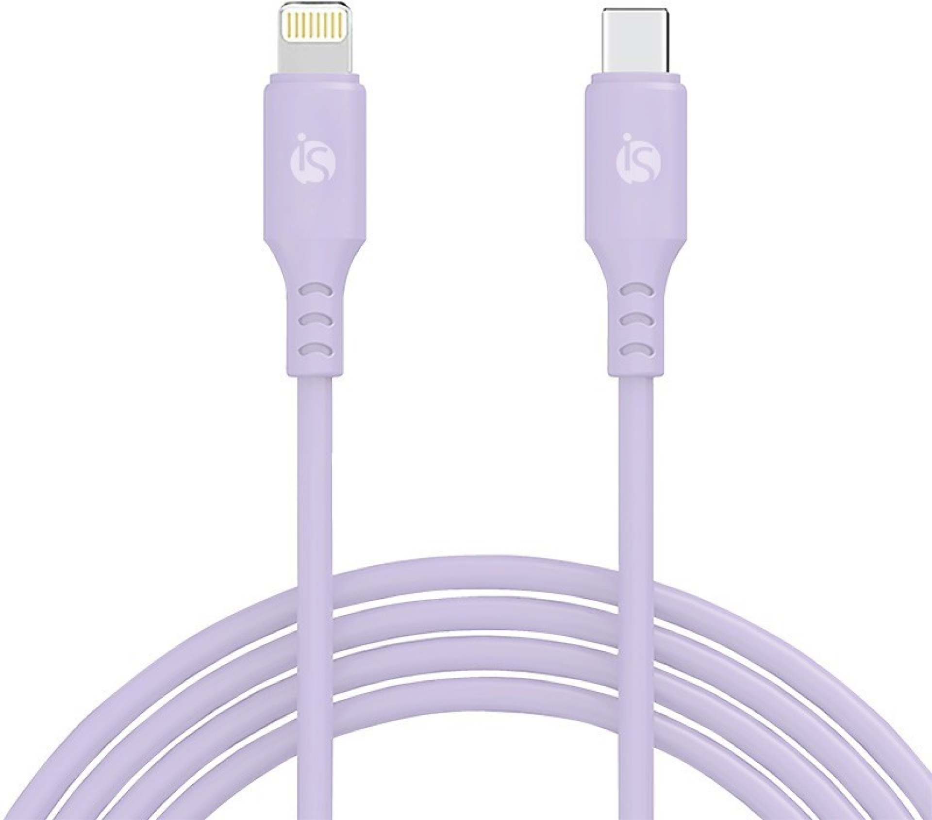 iS Cabo Silicone Líquido USB-C - Lightning 1 m - Lavanda