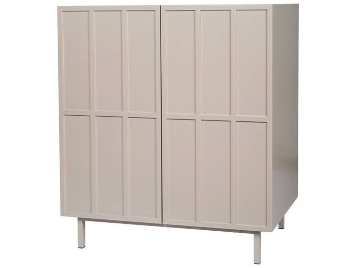 Livetastic Sideboard Velin, Beige, Kaschmir, Metall, 2 Fächer, 80x89x40 cm, Wohnzimmer, Kommoden & Sideboards, Sideboards