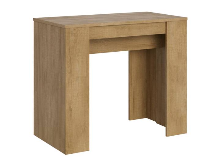 Console extensible 90x48/308 cm effet bois chêne nature