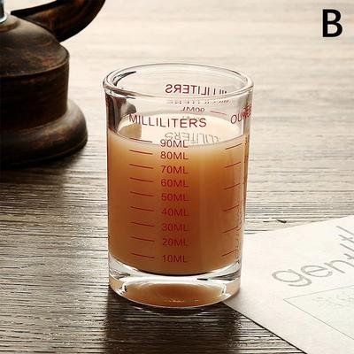 Uplift Treasures Heat Resistant Glass Measuring Cup With Handle For Espresso And Milk b