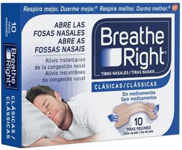 Breathe Right CLÁSSICAS TIRAS NASAIS TAMANHO GRANDE 10 Uds