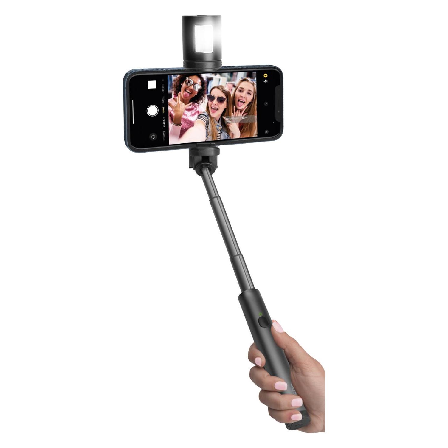 SBS Kabelloser Selfie-Stick mit Blitz (TESELFIEBTFLASH)