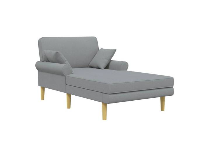 vidaXL Chaiselongue Chaiselongue Hellgrau Stoff, 1 Teile