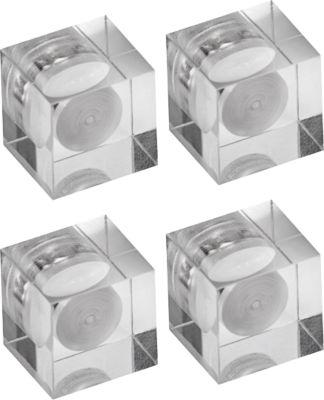 Maul Neodym-Magnet, Würfelform, Haftkraft 1,5 kg, B 15 x T 15 x H 15 mm, Acryl, glasklar, 4 Stück